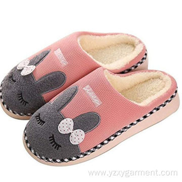 Rabbit embroidered cotton shoes